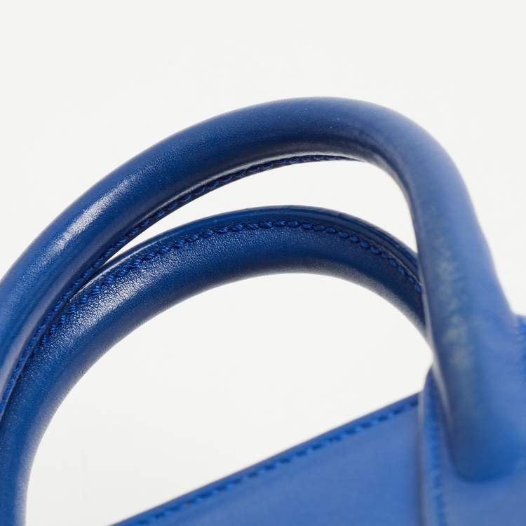 مملوكة مسبقًا Saint Laurent Blue Leather Nano Classic Sac De Jour Tote