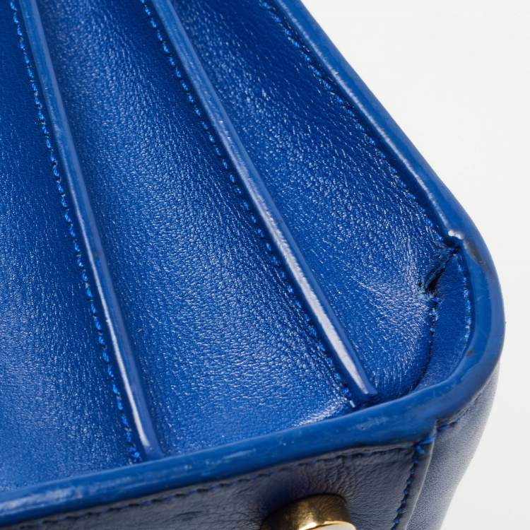 مملوكة مسبقًا Saint Laurent Blue Leather Nano Classic Sac De Jour Tote