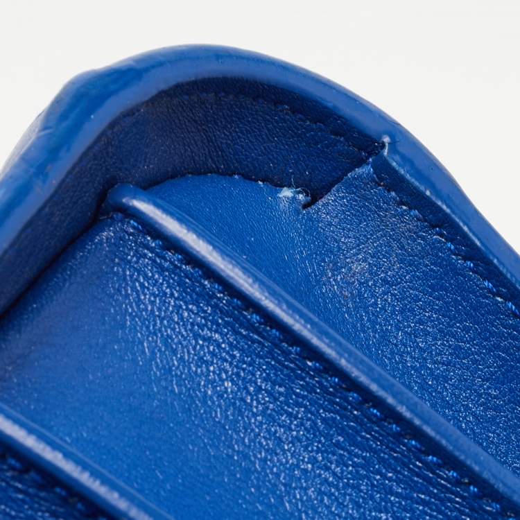 مملوكة مسبقًا Saint Laurent Blue Leather Nano Classic Sac De Jour Tote