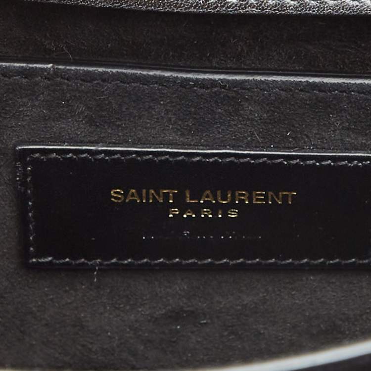 Pre Owned Saint Laurent Black Leather Medium High School Top Handle Bag
