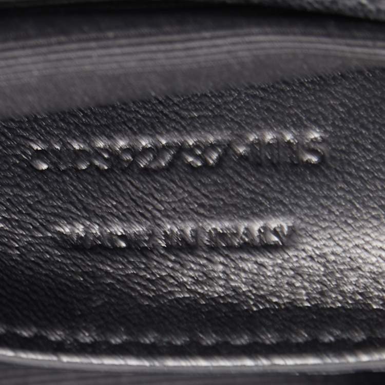 Pre Owned Saint Laurent Black Matelassé Leather Medium College Top Handle Bag