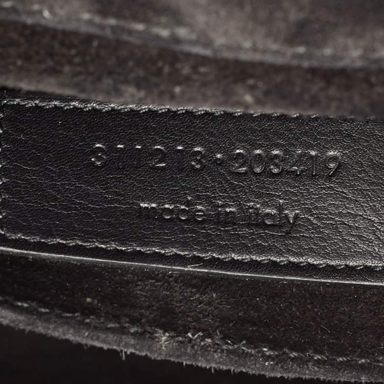Pre Owned Saint Laurent Black Leather Y-Ligne Clutch