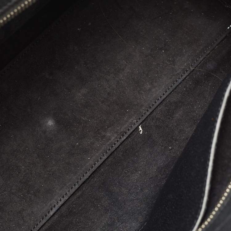 Pre Owned Saint Laurent Black Leather Small Cabas Rive Gauche Tote
