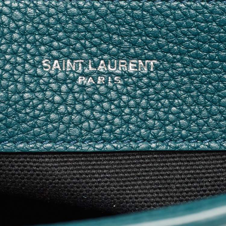 Pre Owned Saint Laurent Dark Green Leather Baby Classic Sac De Jour Tote