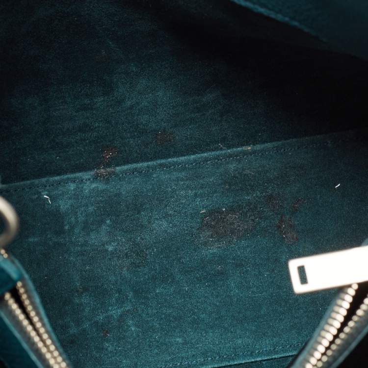 Pre Owned Saint Laurent Dark Green Leather Baby Classic Sac De Jour Tote