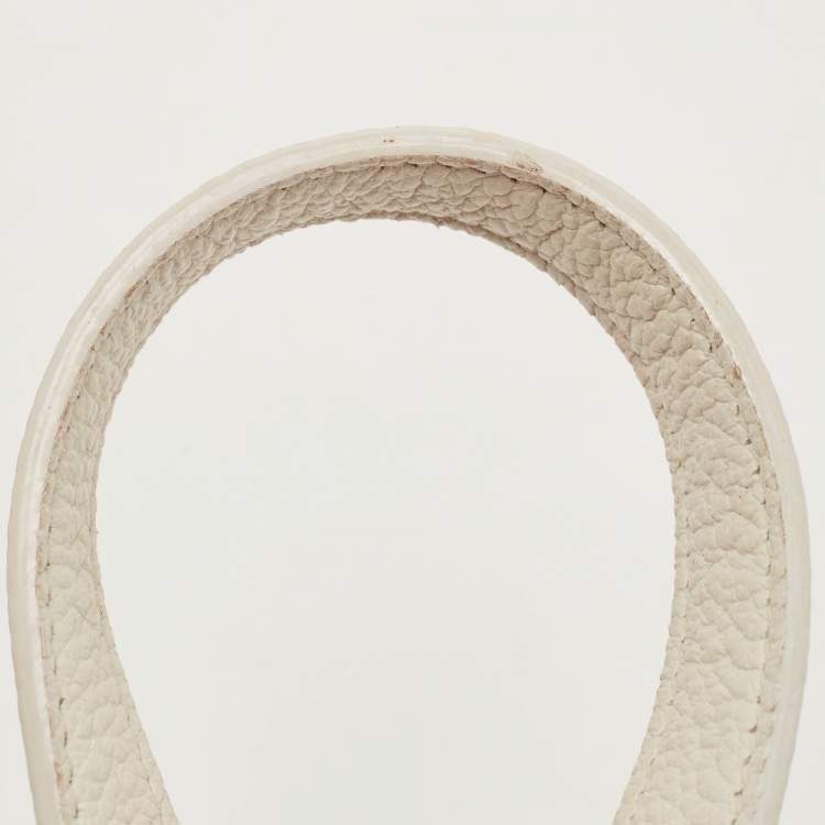 Pre Owned Saint Laurent White Leather Nano Classic Sac De Jour Tote