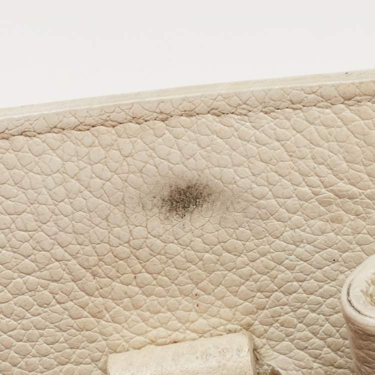 Pre Owned Saint Laurent White Leather Nano Classic Sac De Jour Tote