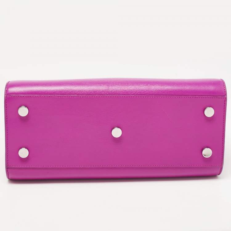 مملوكة مسبقًا Saint Laurent Magenta Leather Baby Classic Sac De Jour Tote