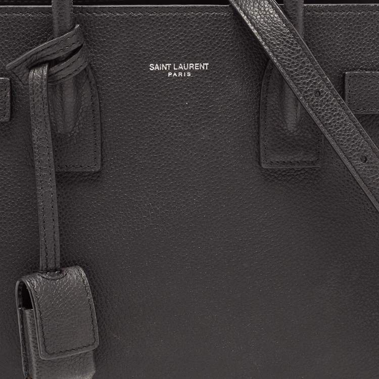 مملوكة مسبقًا Saint Laurent Black Leather Baby Classic Sac De Jour Tote