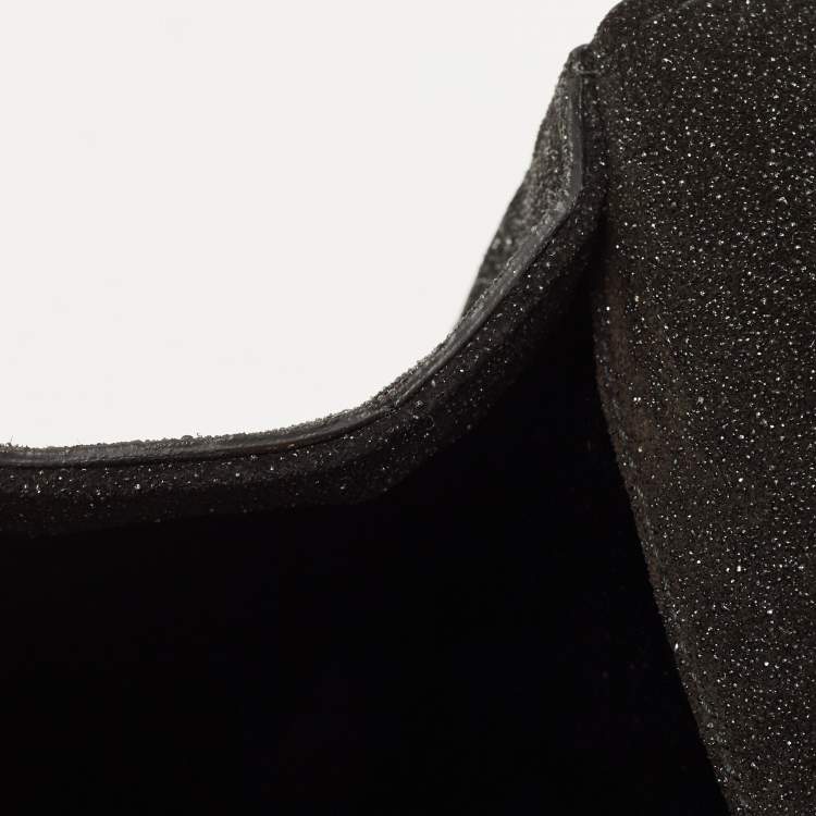 Pre Owned Saint Laurent Black Shimmer Leather Leather Y-Ligne Clutch