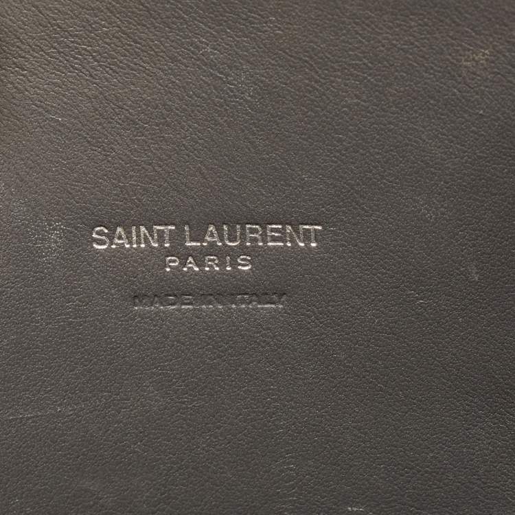 Pre Owned Saint Laurent Grey Croc Embossed Leather Baby Classic Sac De Jour Tote