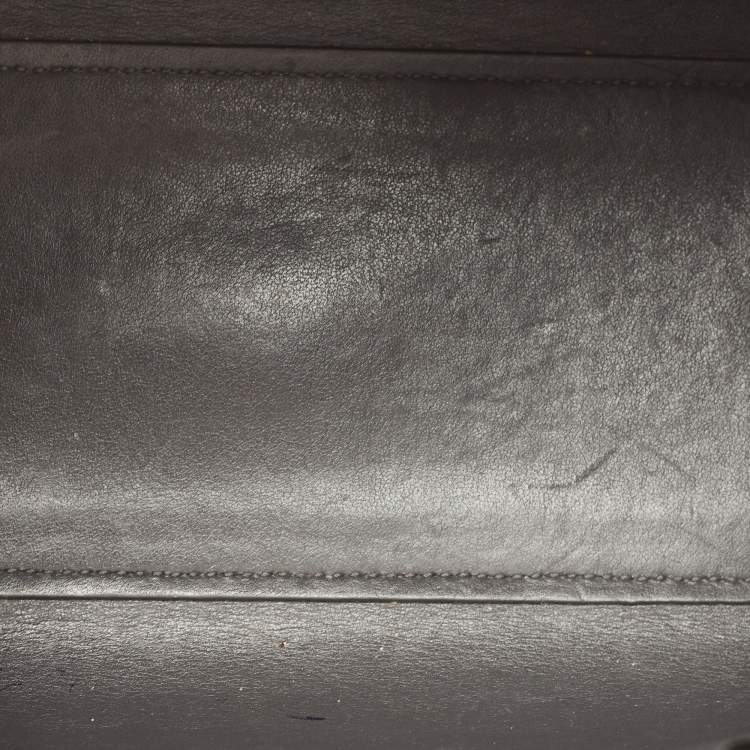 Pre Owned Saint Laurent Grey Croc Embossed Leather Baby Classic Sac De Jour Tote