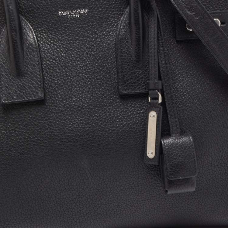 Pre Owned Saint Laurent Black Leather Small Classic Sac De Jour Tote