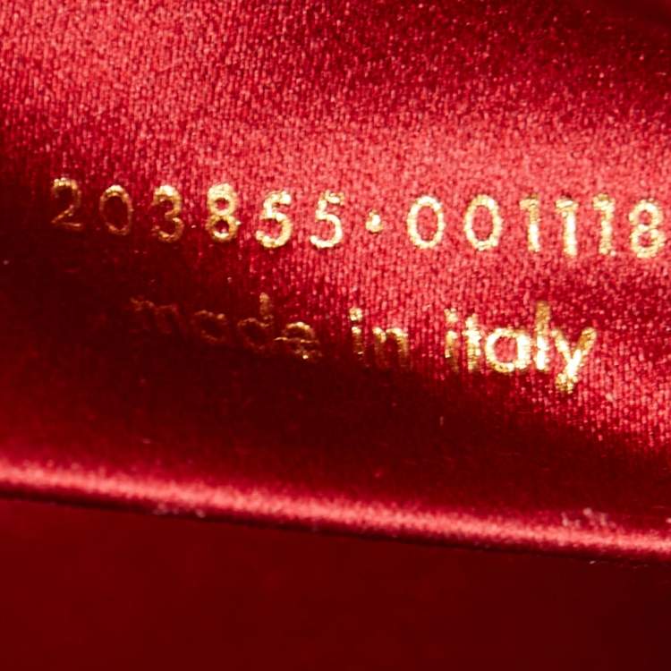 Pre Owned Yves Saint Laurent Red Patent Leather Belle De Jour Flap Clutch