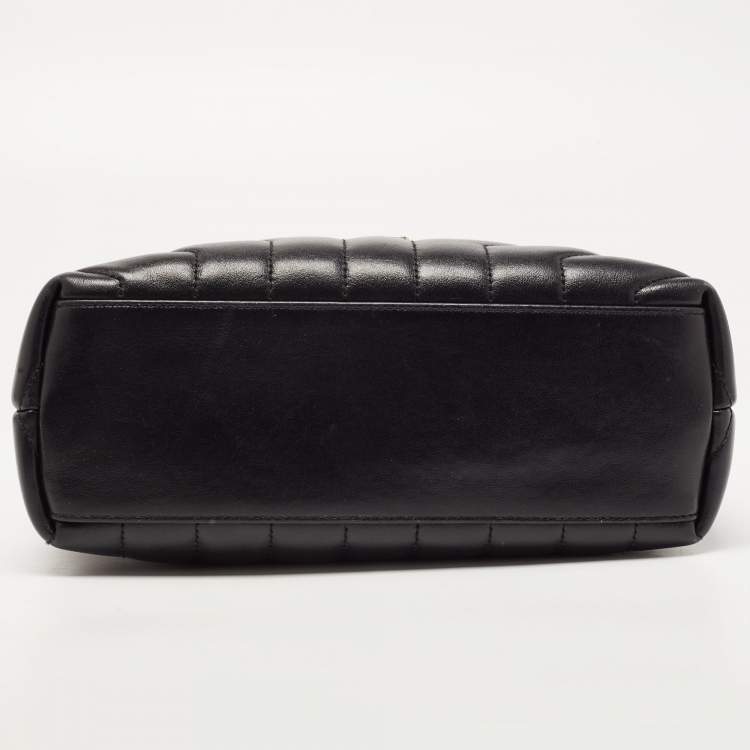 مملوكة مسبقًا Saint Laurent Black Leather Small Loulou Shoulder Bag