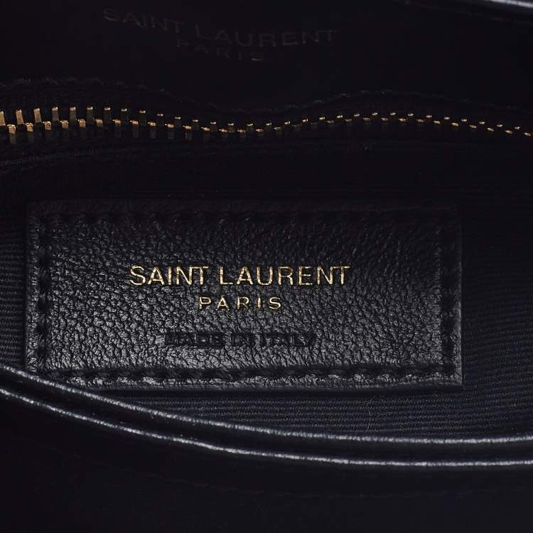 Pre Owned Saint Laurent Black Quilted Leather Toy Loulou Crossbody Bag