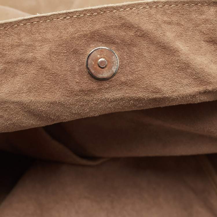Pre Owned Saint Laurent Beige Leather Roady Hobo