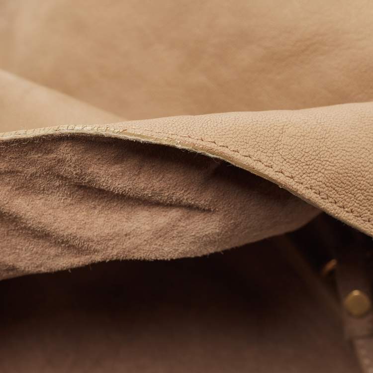 Pre Owned Saint Laurent Beige Leather Roady Hobo