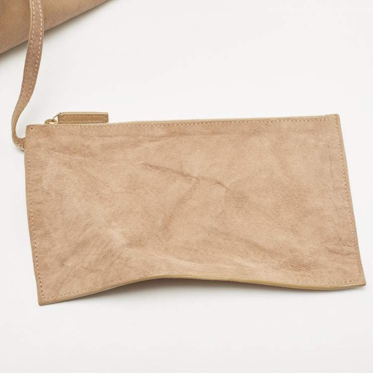 Pre Owned Saint Laurent Beige Leather Roady Hobo
