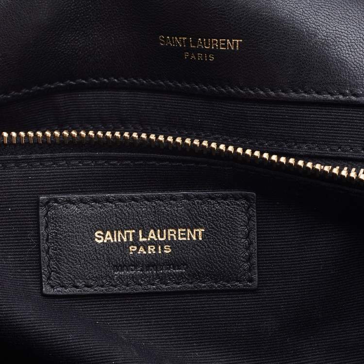 Pre Owned Saint Laurent Black Patchwork Leather Jamie Shoulder Bag