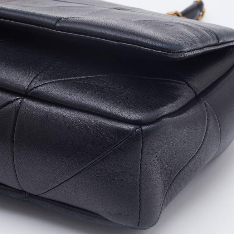 Pre Owned Saint Laurent Black Patchwork Leather Jamie Shoulder Bag