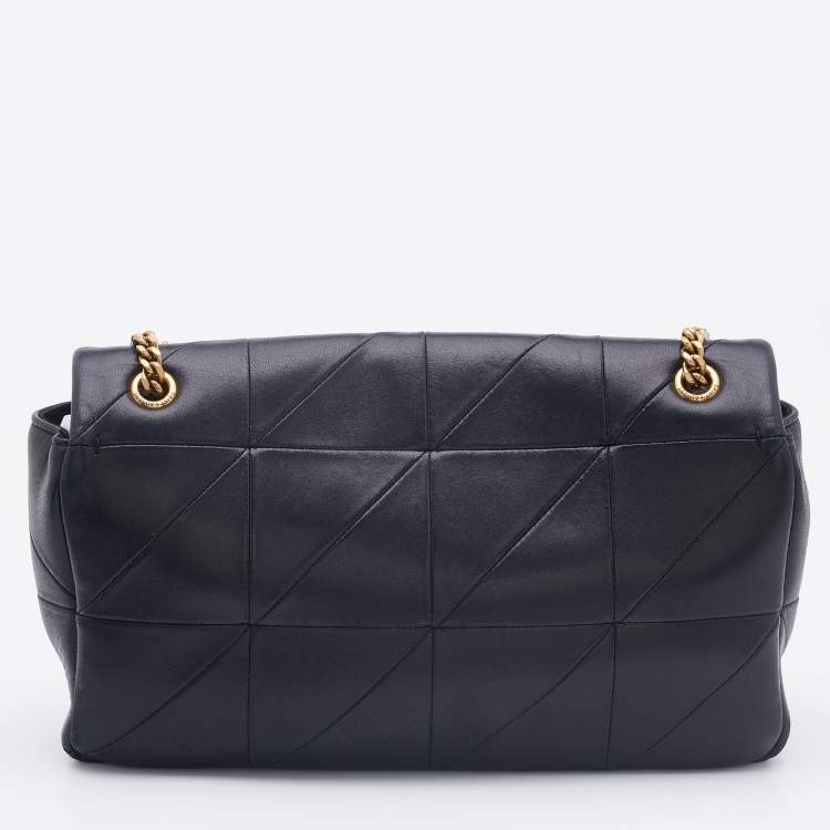 Pre Owned Saint Laurent Black Patchwork Leather Jamie Shoulder Bag
