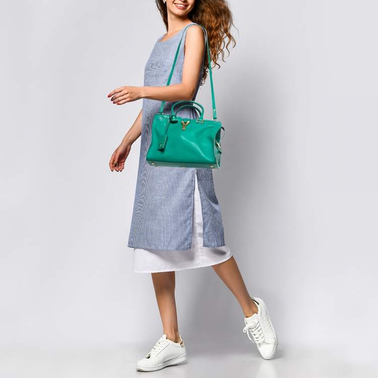 Saint Laurent Small Classic Y Cabas - Grey Handle Bags, Handbags -  SNT279248