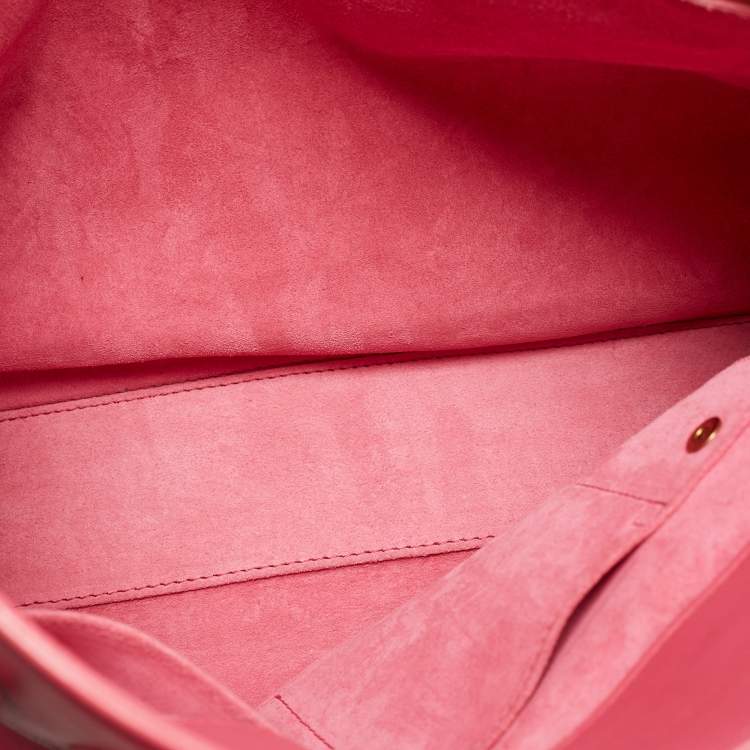 Pre Owned Saint Laurent Pink Leather Small Classic Sac De Jour Tote
