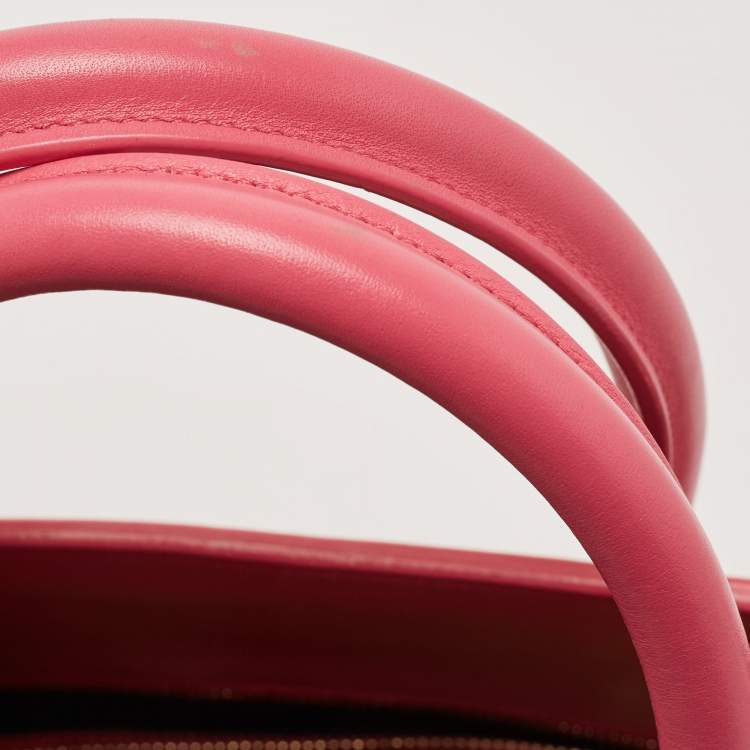 Pre Owned Saint Laurent Pink Leather Small Classic Sac De Jour Tote