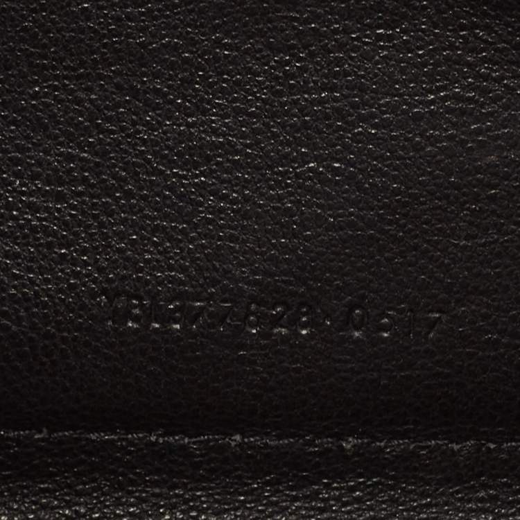 Pre Owned Saint Laurent Red Matelassé Leather Cassandre Wallet on Chain