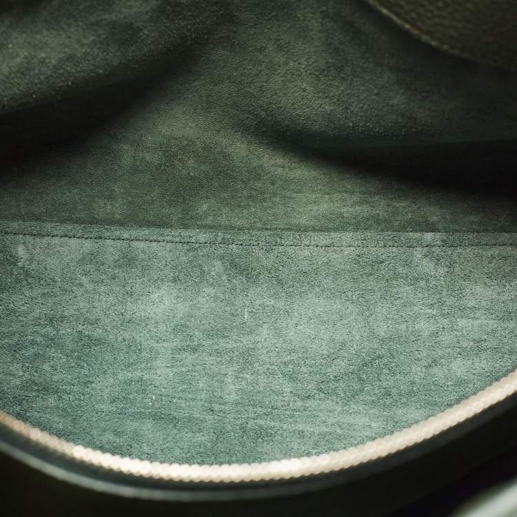 Pre Owned Saint Laurent Dark Green Leather Small Classic Sac De Jour Tote
