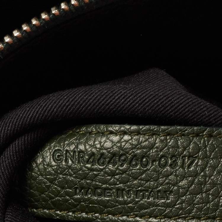 Pre Owned Saint Laurent Dark Green Leather Small Classic Sac De Jour Tote