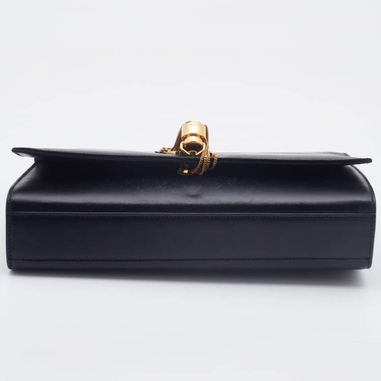 مملوكة مسبقًا Saint Laurent Black Leather Medium Kate Tassel Shoulder Bag