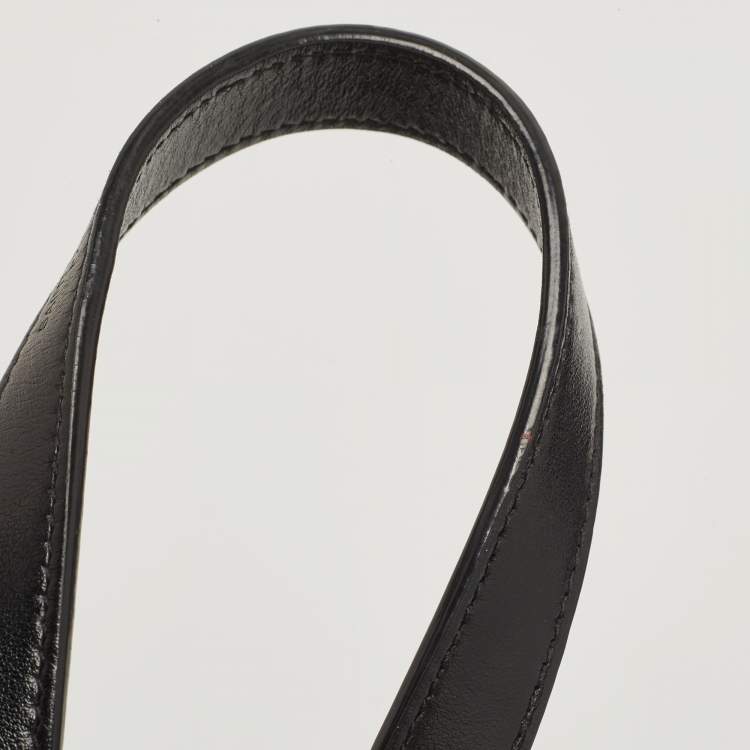 Pre Owned Saint Laurent Black Quilted Y Leather Large Loulou Shopper Tote