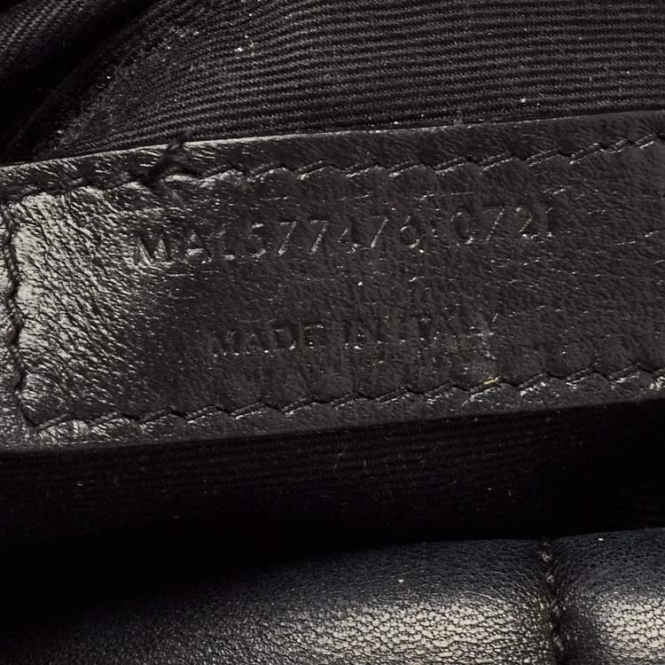 Pre Owned Saint Laurent Black Quilted Leather Small Puffer Chain Bag 