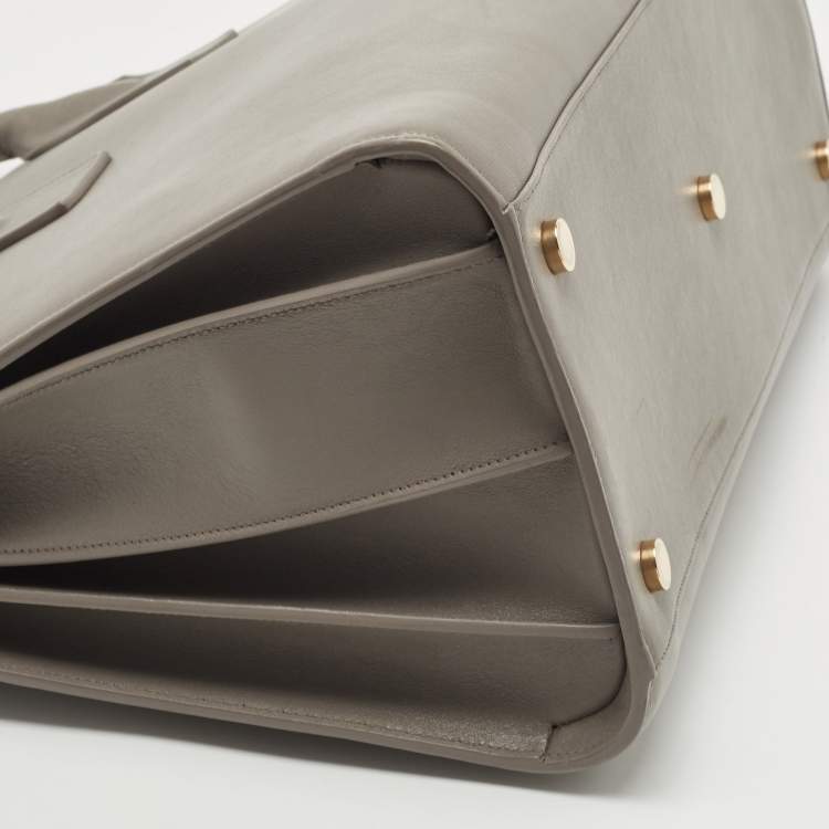 مملوكة مسبقًا Saint Laurent Grey Leather Medium Sac De Jour Tote