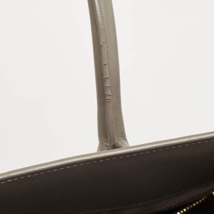 مملوكة مسبقًا Saint Laurent Grey Leather Medium Sac De Jour Tote