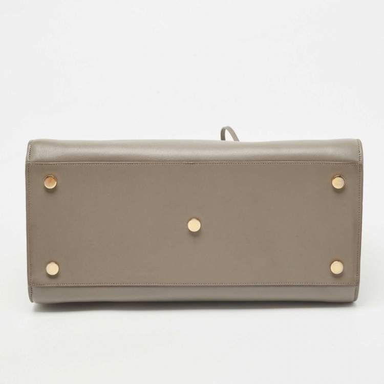 مملوكة مسبقًا Saint Laurent Grey Leather Medium Sac De Jour Tote