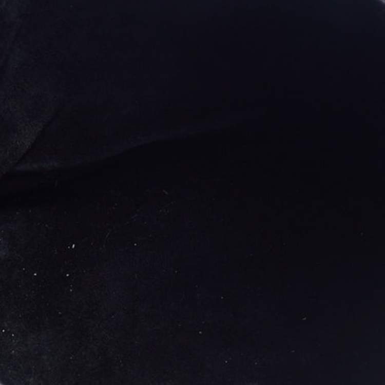 Pre Owned Saint Laurent Black Studded Leather Emmanuelle Bucket Bag
