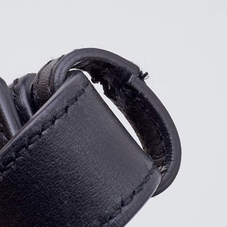 Pre Owned Saint Laurent Black Studded Leather Emmanuelle Bucket Bag