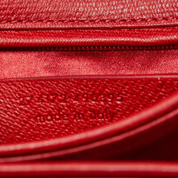مملوكة مسبقًا Saint Laurent Red Leather Medium Universite Shoulder Bag