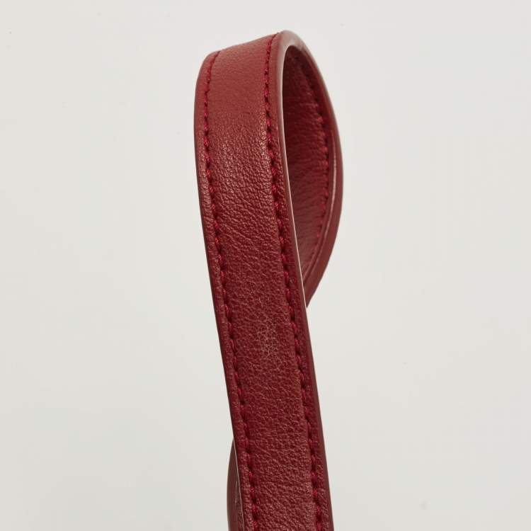 مملوكة مسبقًا Saint Laurent Red Leather E/W Shopper Tote