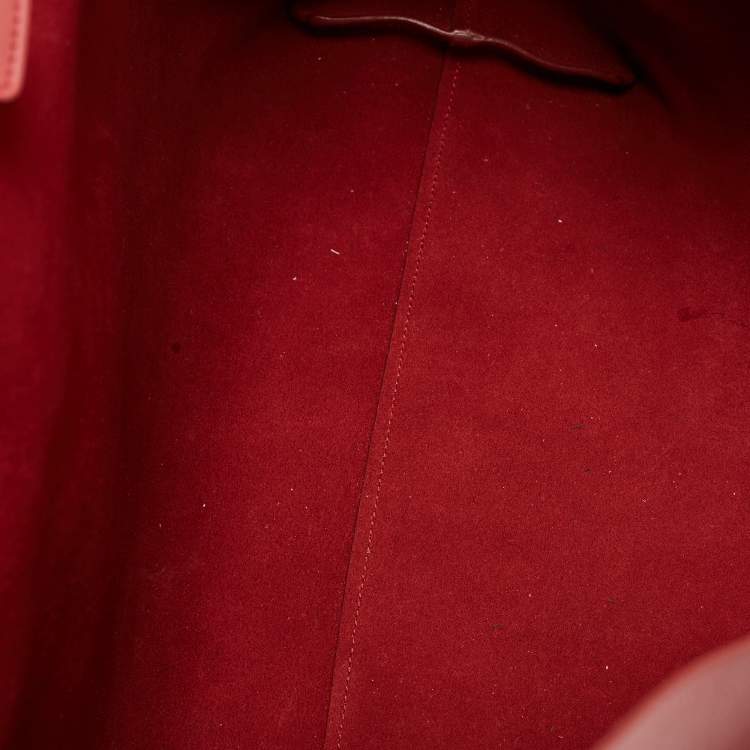 مملوكة مسبقًا Saint Laurent Red Leather E/W Shopper Tote
