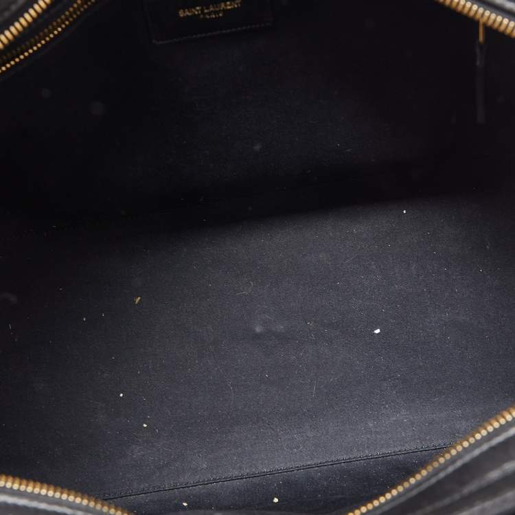 مملوكة مسبقًا Saint Laurent Black Leather Medium Cabas Chyc Tote