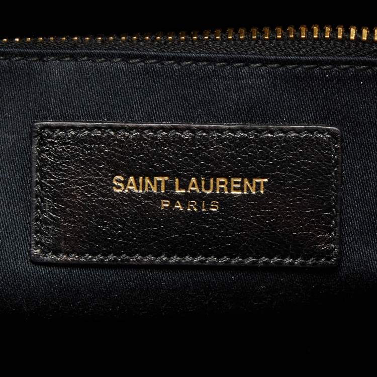 مملوكة مسبقًا Saint Laurent Black Leather Medium Cabas Chyc Tote