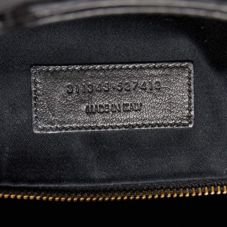 مملوكة مسبقًا Saint Laurent Black Leather Medium Cabas Chyc Tote