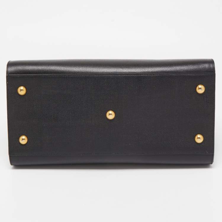 مملوكة مسبقًا Saint Laurent Black Leather Medium Cabas Chyc Tote