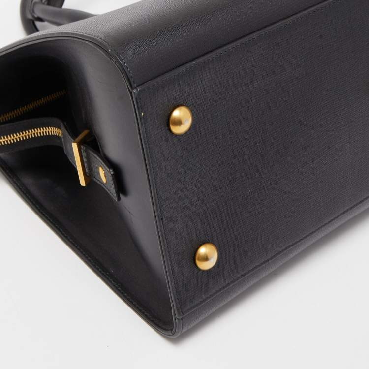 مملوكة مسبقًا Saint Laurent Black Leather Medium Cabas Chyc Tote