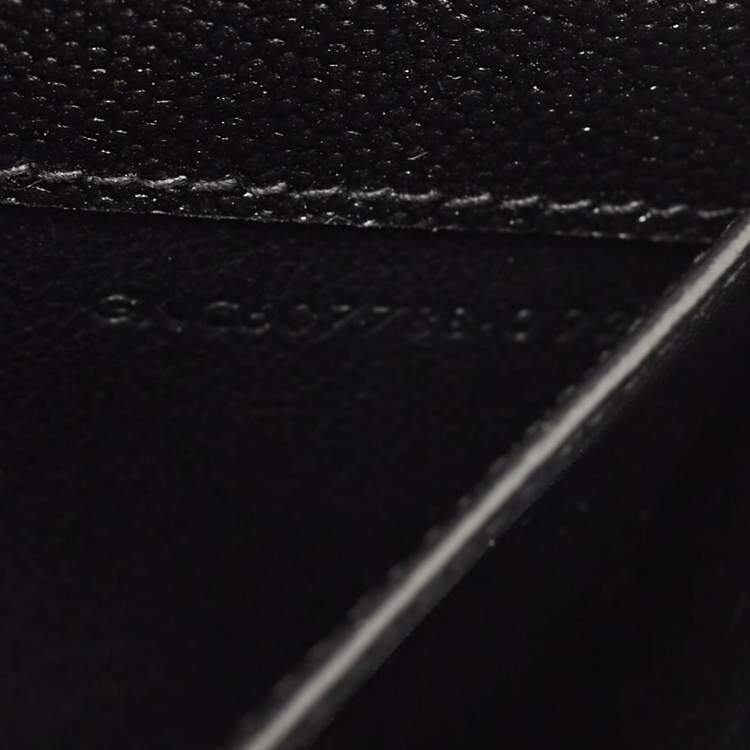 Pre Owned Saint Laurent Black Leather Uptown Wallet on Chain