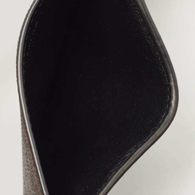 Pre Owned Saint Laurent Black Leather Uptown Wallet on Chain